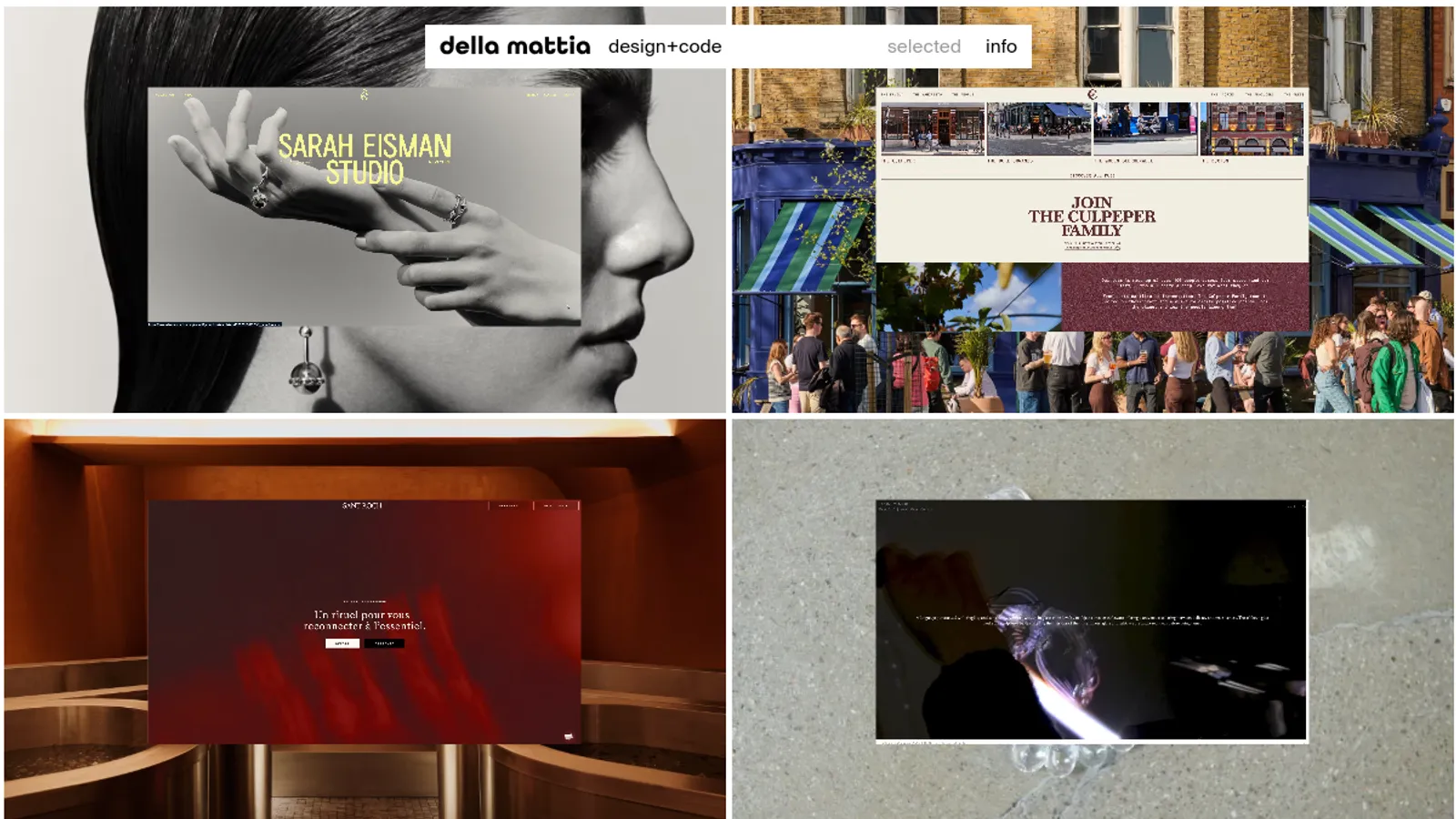 Screenshot of the DELLA MATTIA STUDIO homepage