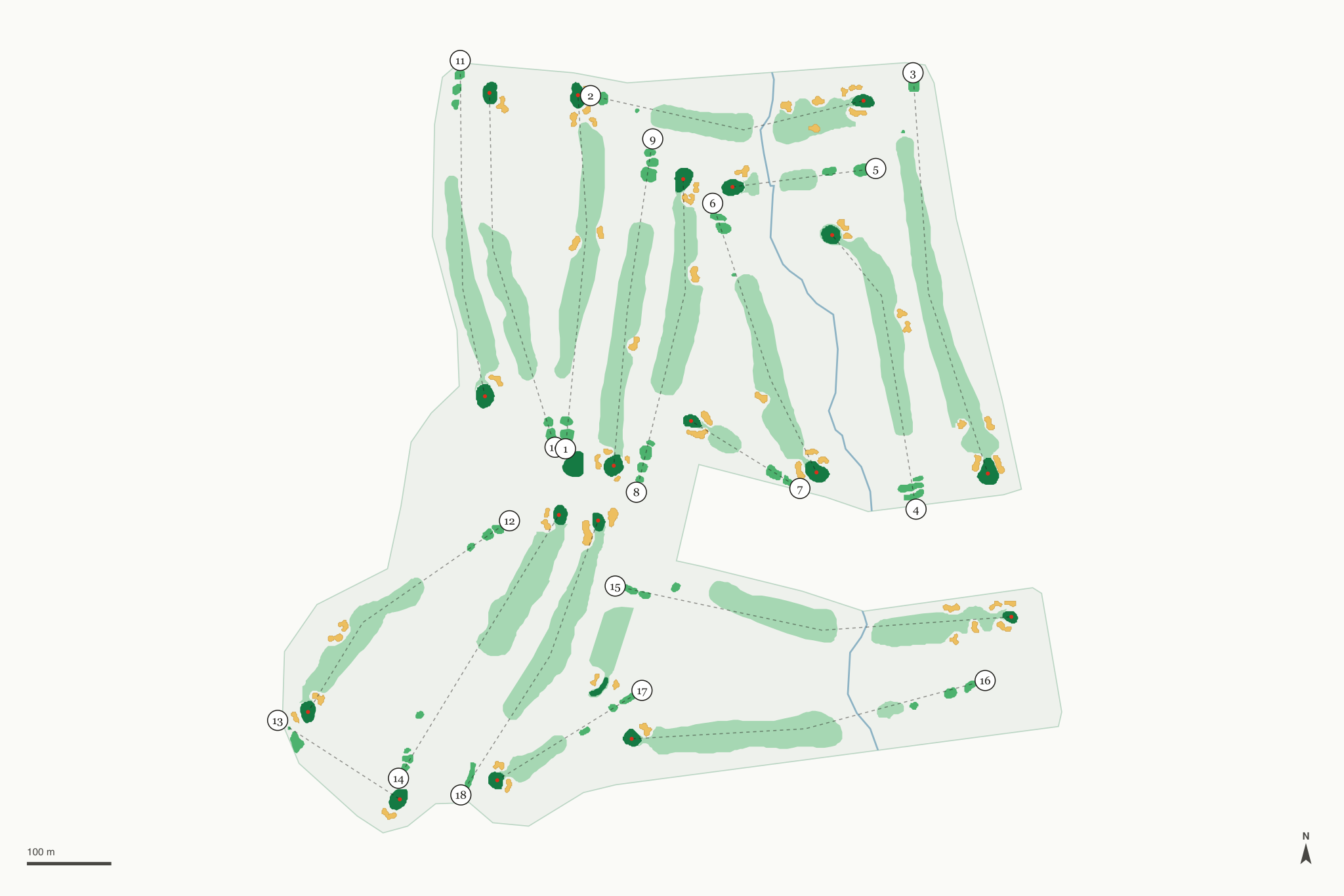 Map of Green Valley Country Club