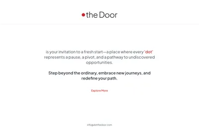 Screenshot of the Dot the Door homepage