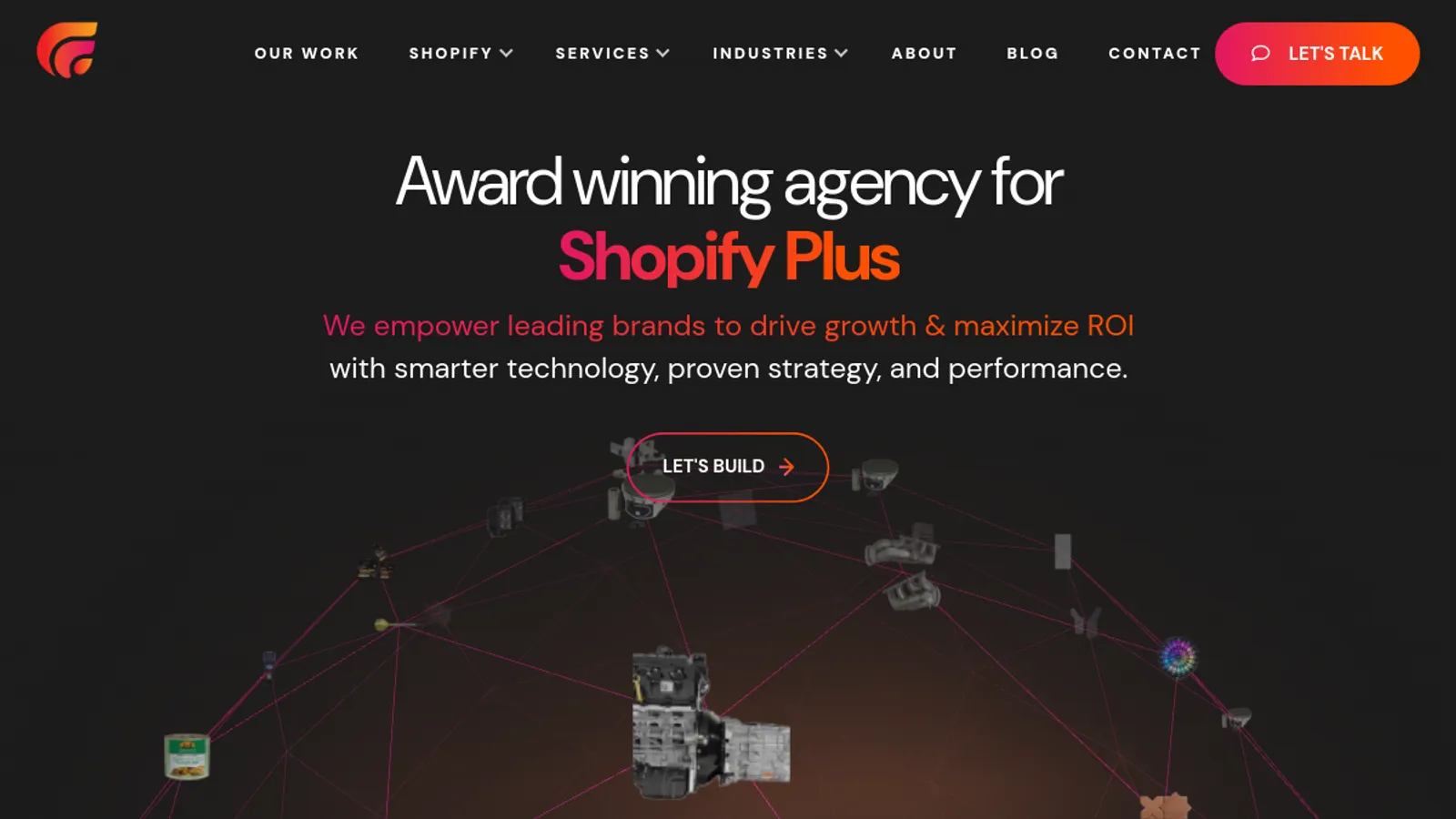 Screenshot of the Fyresite homepage