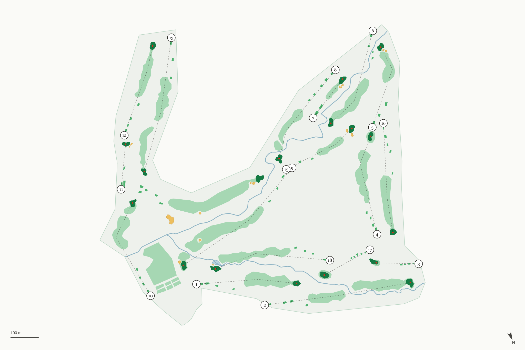 Map of Hideout Golf Course