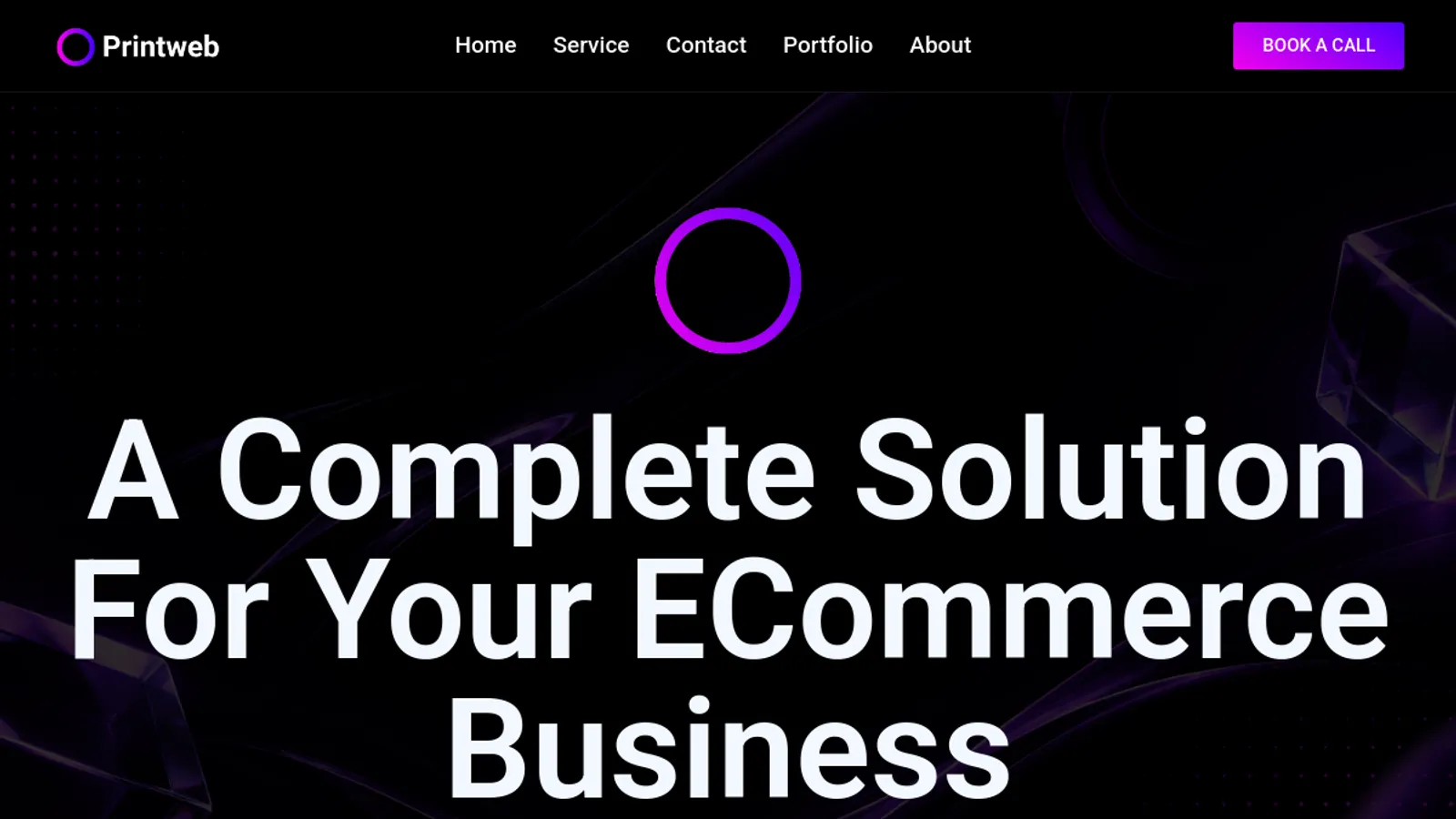 Screenshot of the Print Web homepage