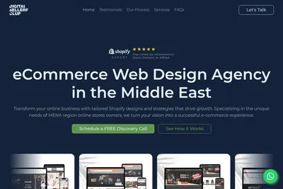 Screenshot of the Digital Sellers Club homepage