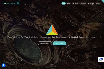 Screenshot of the companyBE homepage