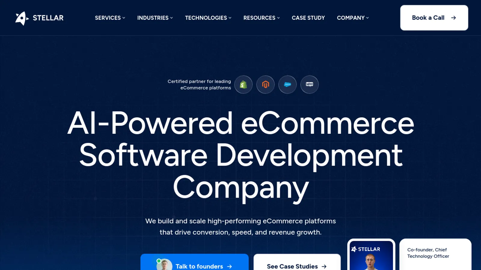 Screenshot of the VJ Soft OU homepage