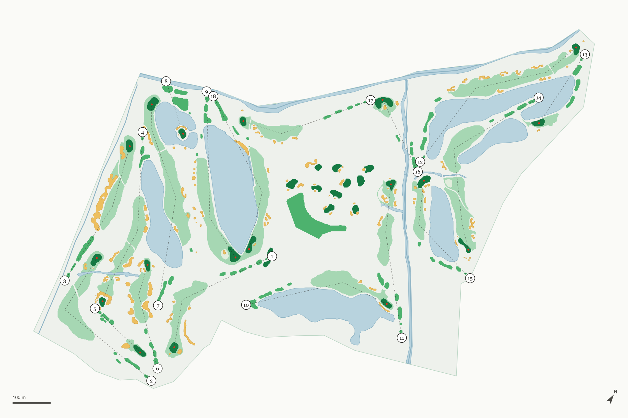 Map of Old Hickory Golf Club