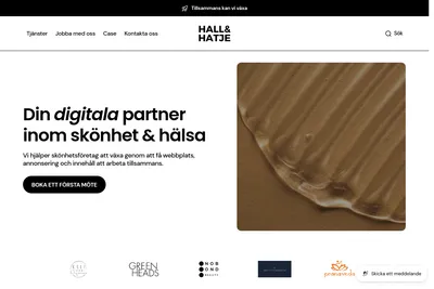 Screenshot of the Hall & Hatje homepage
