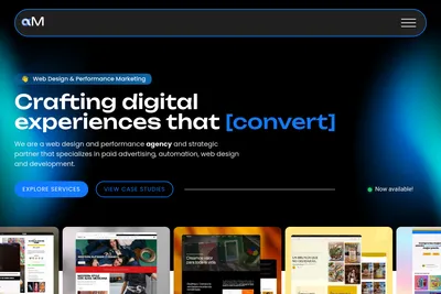 Screenshot of the Alpha Marino Digital homepage