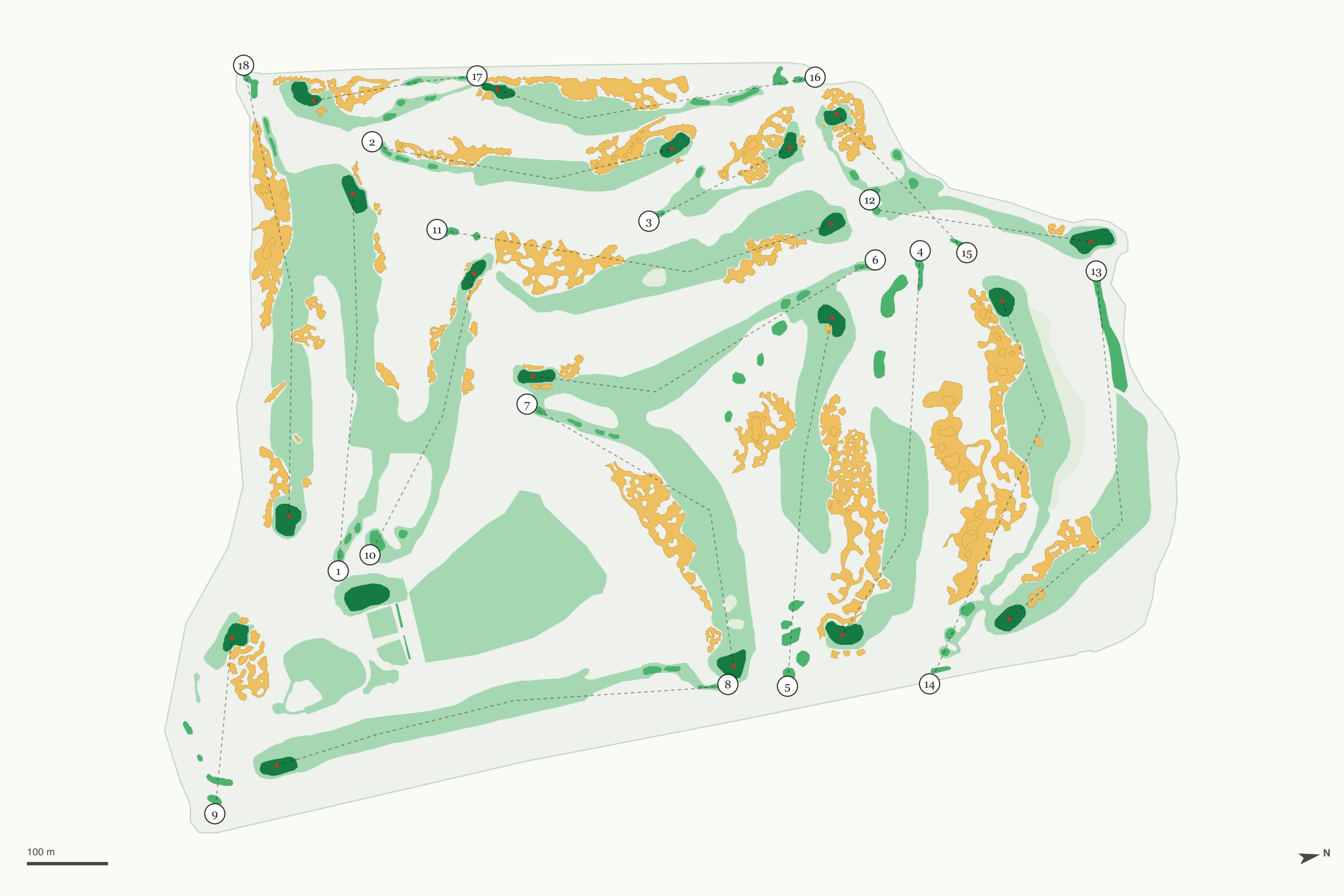 Map of Chambers Bay Golf Course