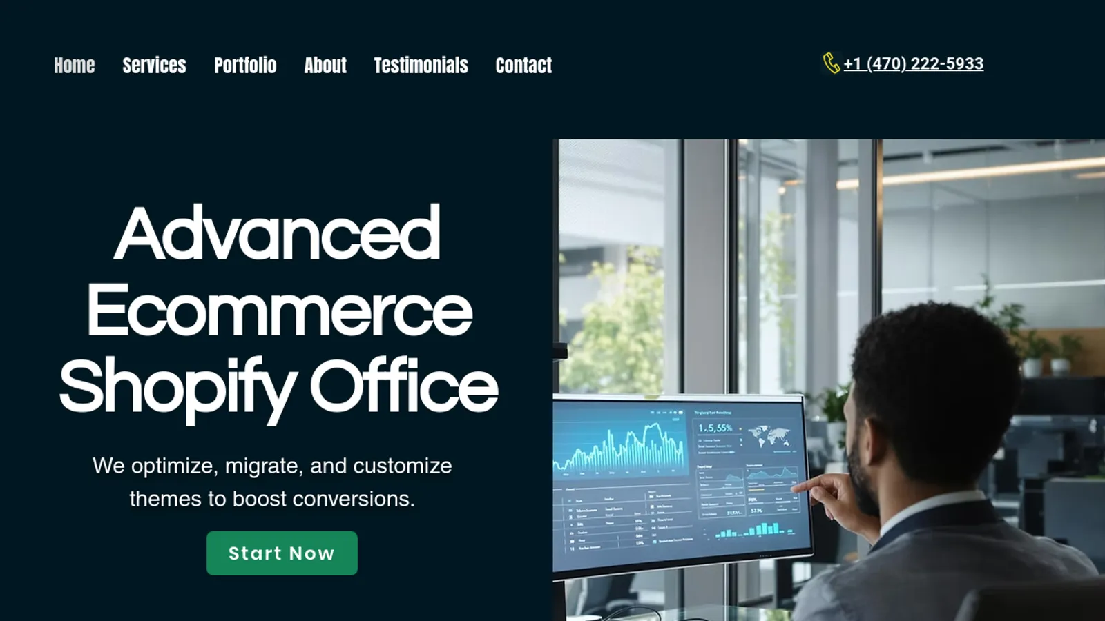 Screenshot of the AES Office homepage