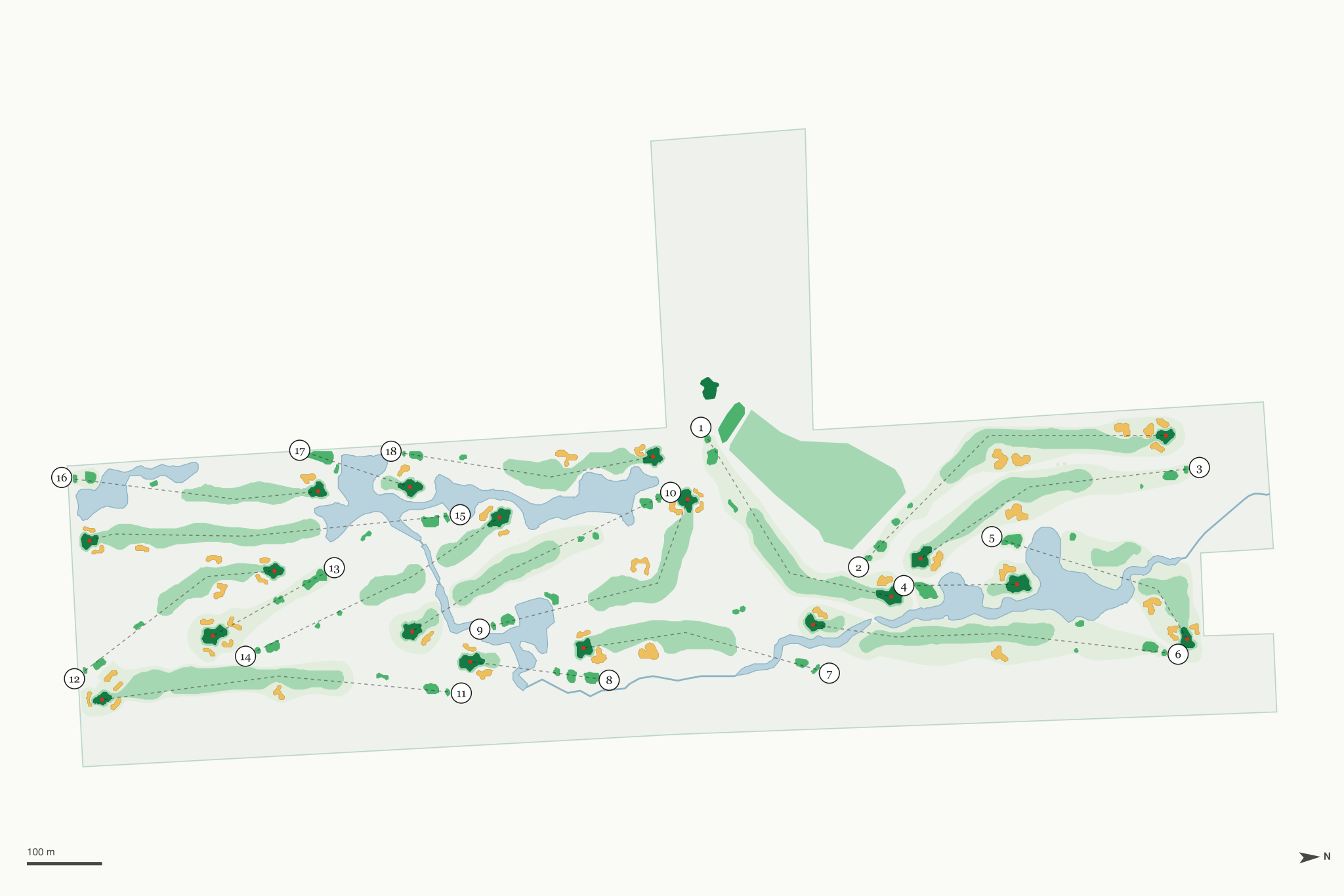 Map of Pleasant Valley Golf Course
