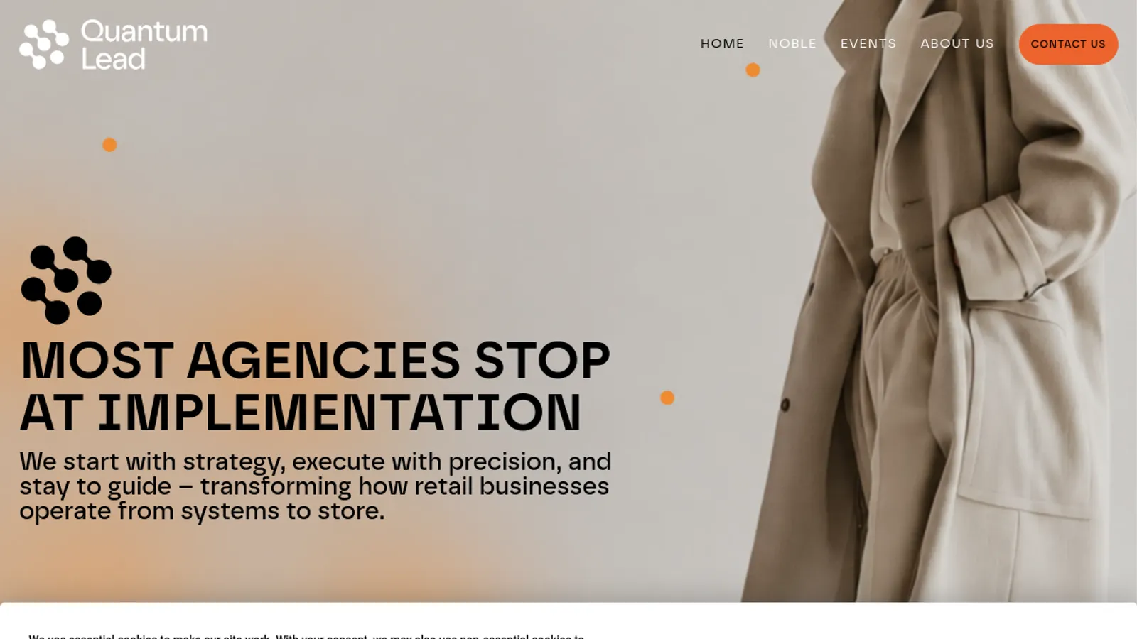 Screenshot of the Quantum Lead Inc. homepage