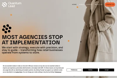 Screenshot of the Quantum Lead Inc. homepage