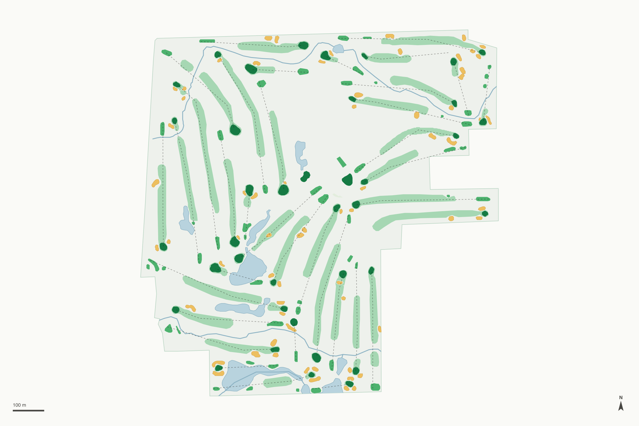 Map of White Pines Golf Club