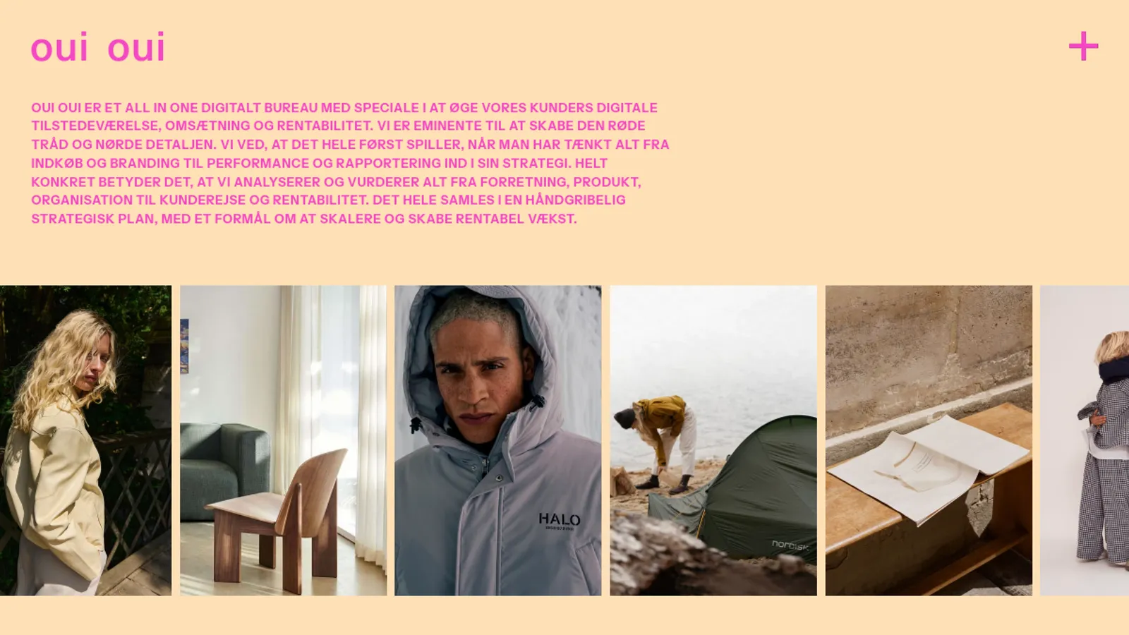 Screenshot of the Oui Oui Creative Studio homepage