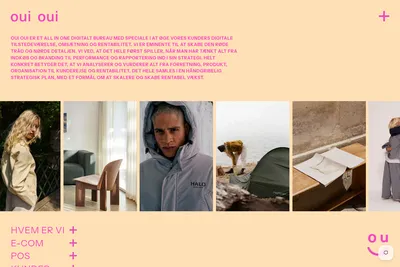 Screenshot of the Oui Oui Creative Studio homepage