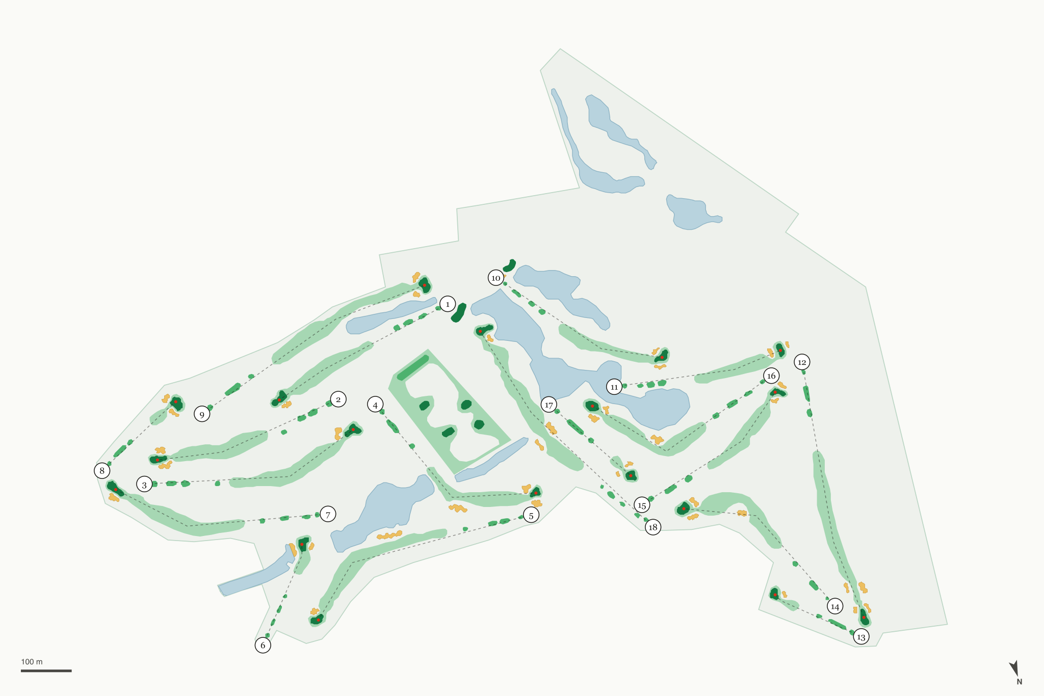 Map of Indian Bayou Golf & Country Club