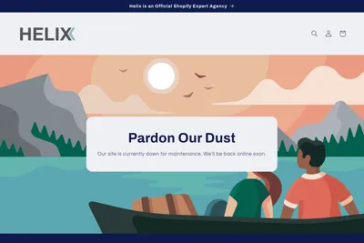 Screenshot of the Helix homepage