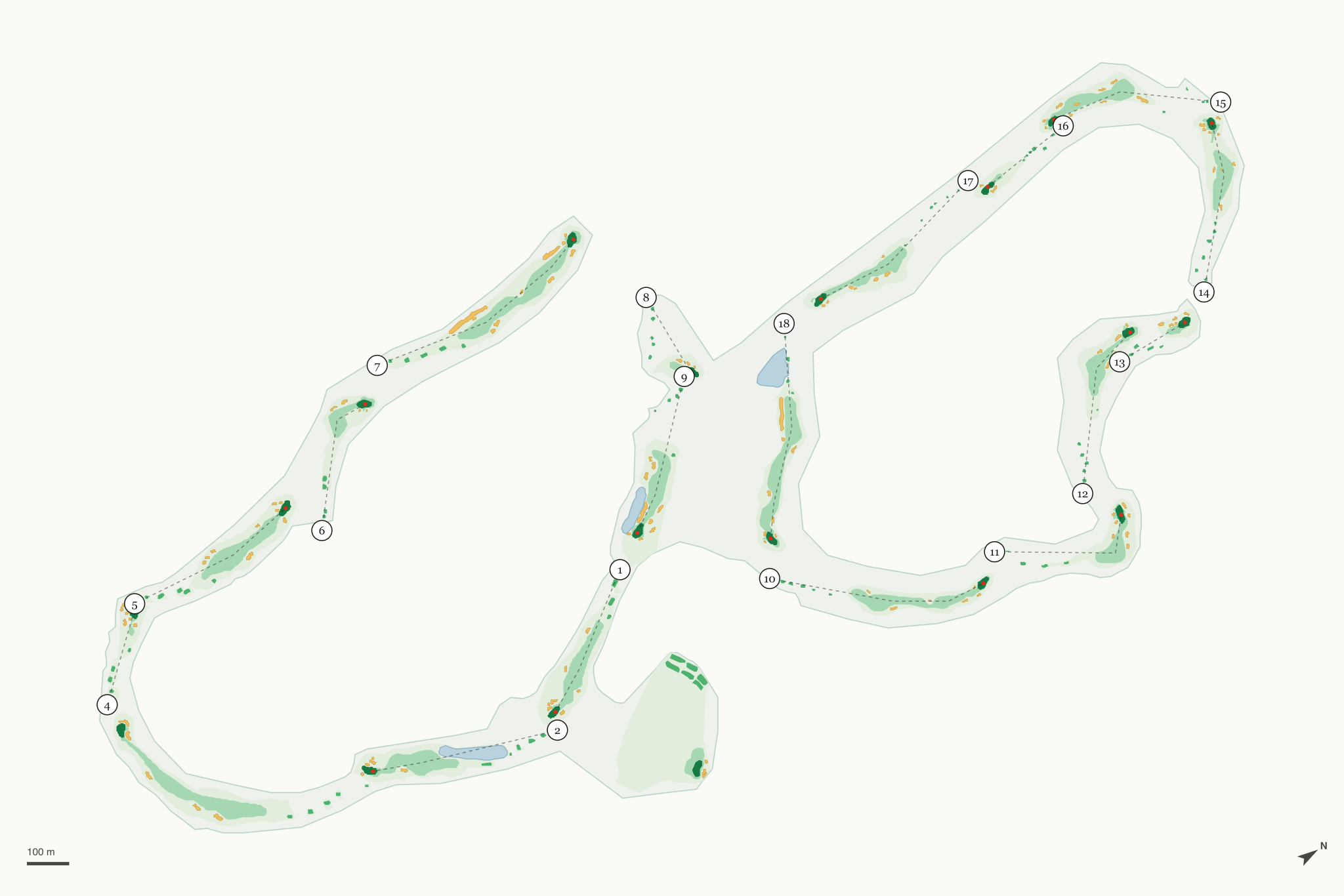 Map of Promontory Pete Dye Golf Course