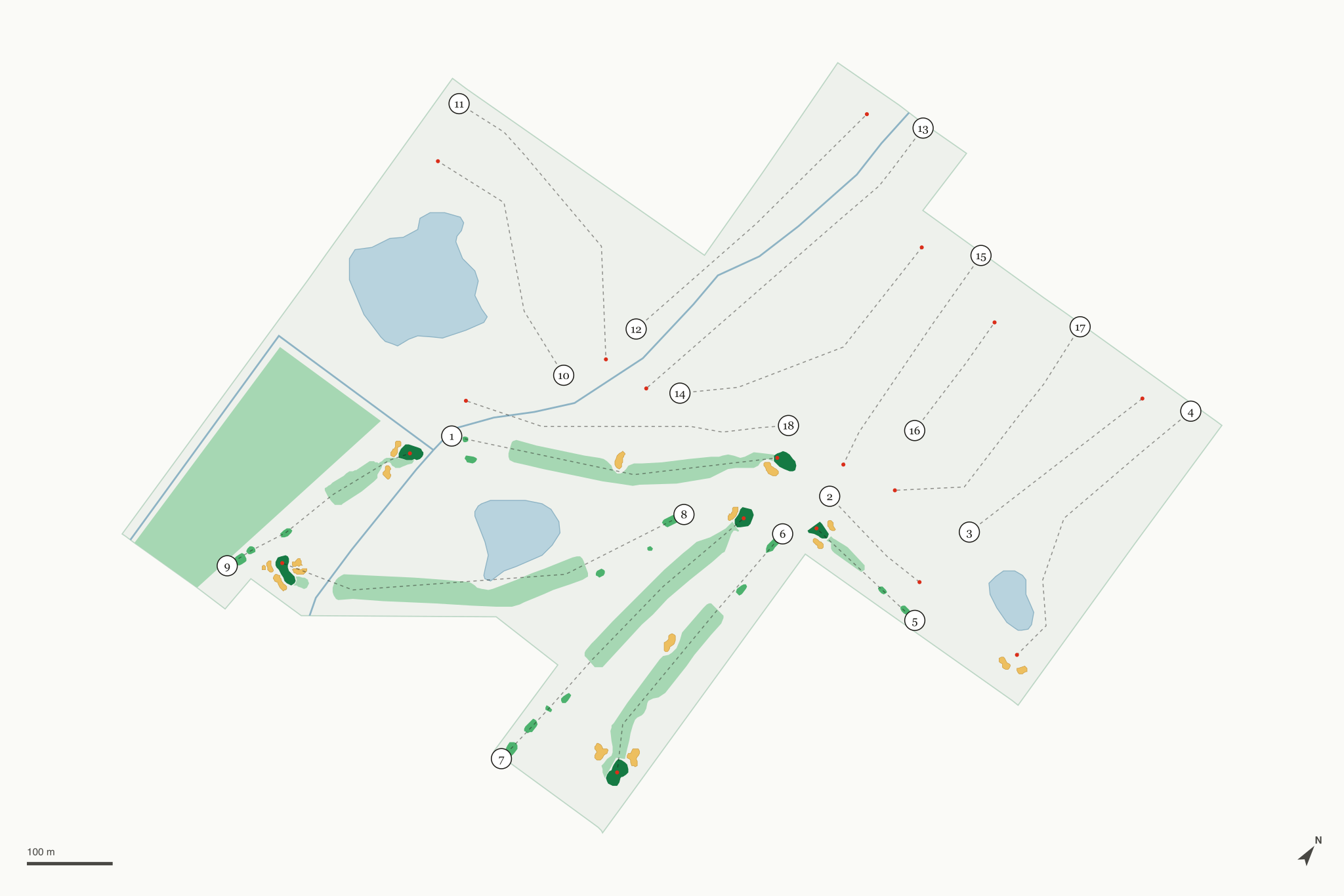 Map of Mercer County Elks Golf Club