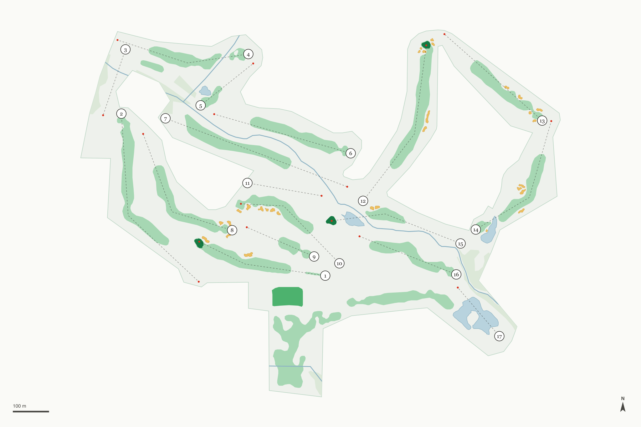 Map of Crow Valley Golf Club