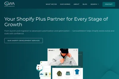 Screenshot of the GenovaWebArt homepage