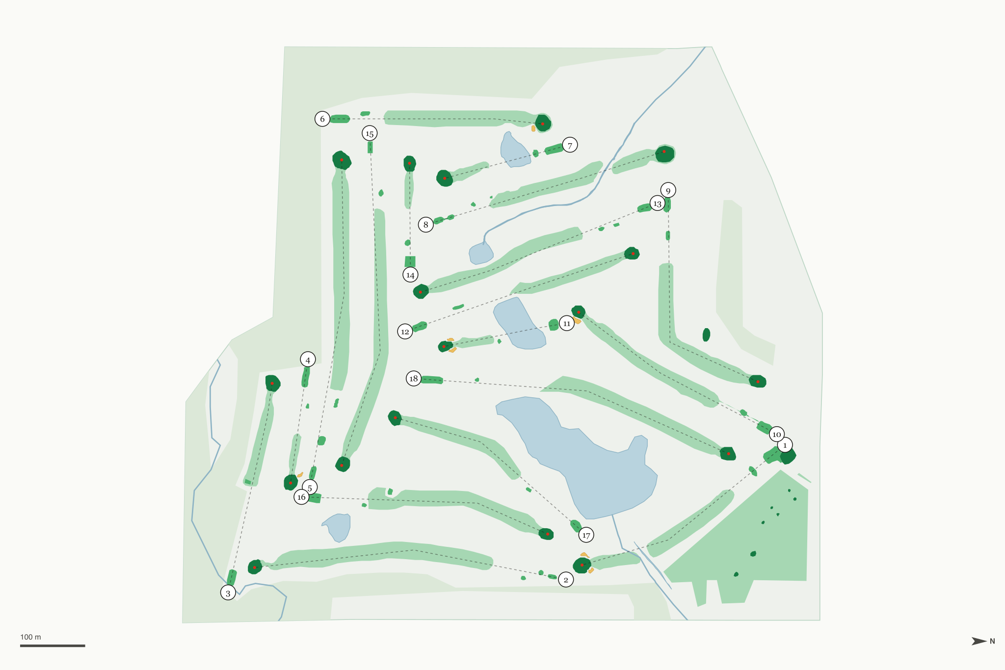 Map of Hemlock Springs Golf Club