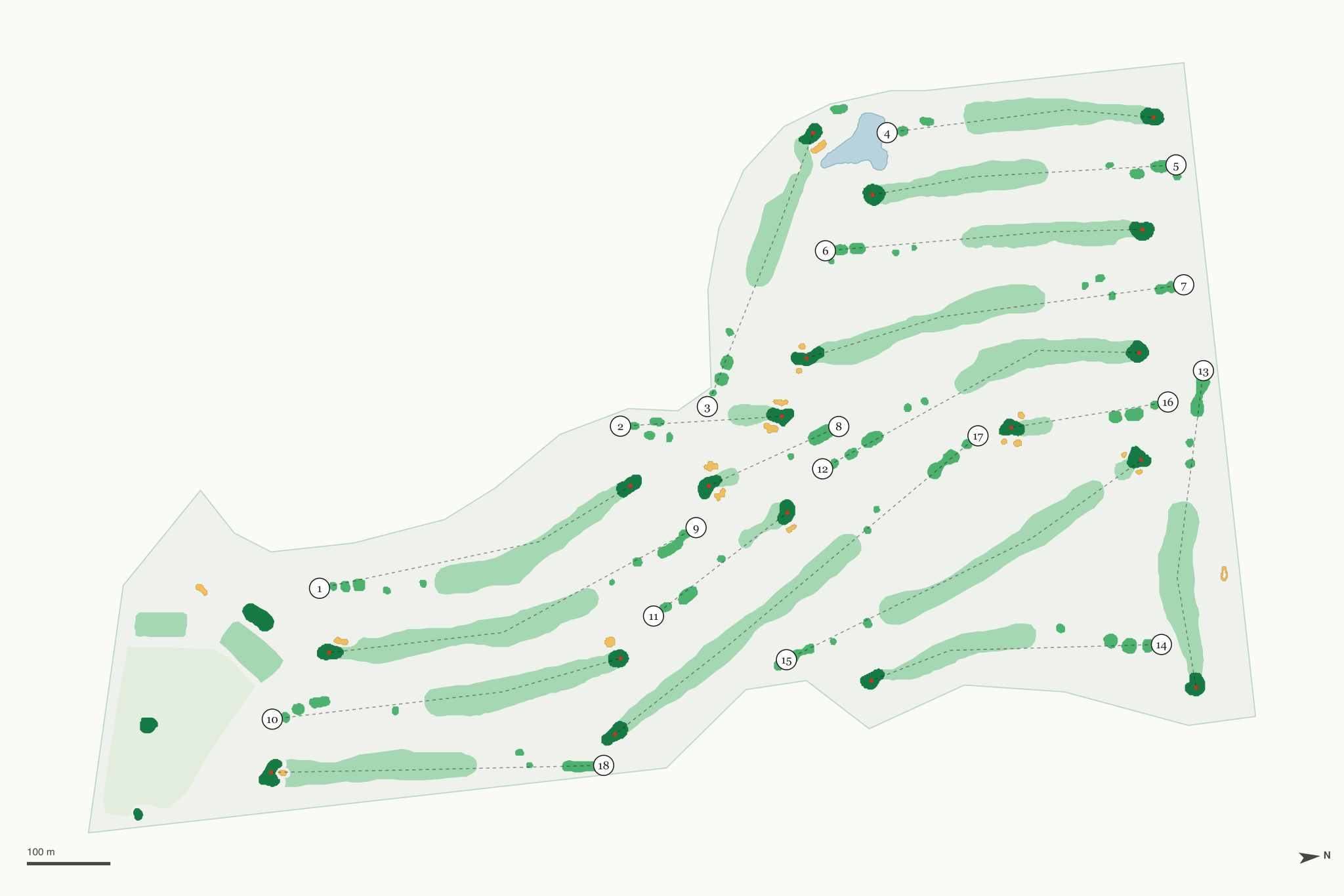 Map of Glynns Creek Golf Course