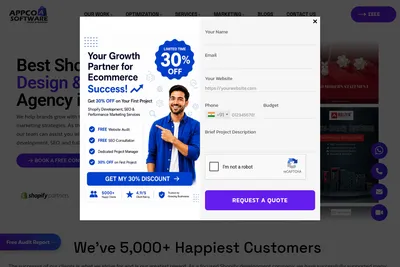 Screenshot of the Appco software homepage