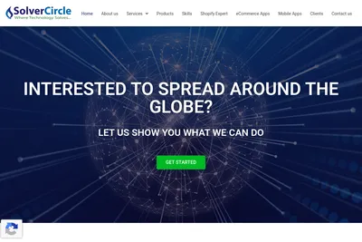 Screenshot of the SolverCircle homepage