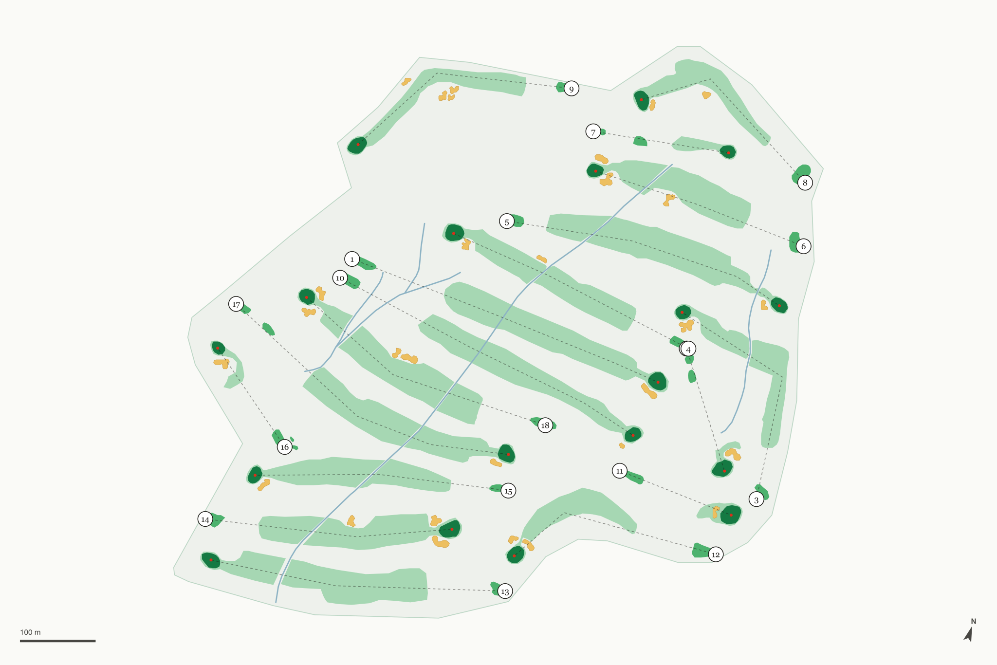 Map of Marshall Canyon Golf Course
