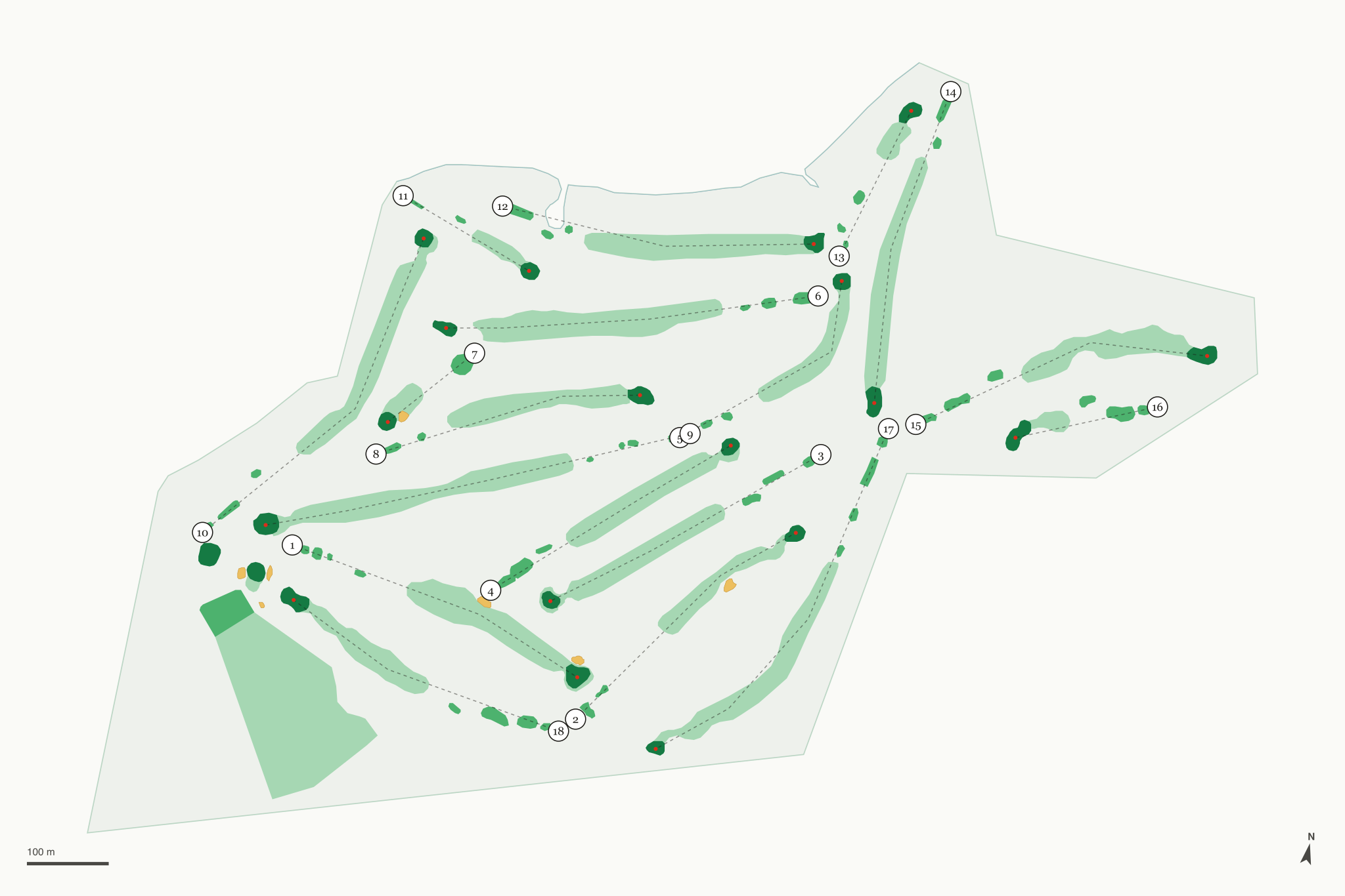 Map of Spring Lake Country Club