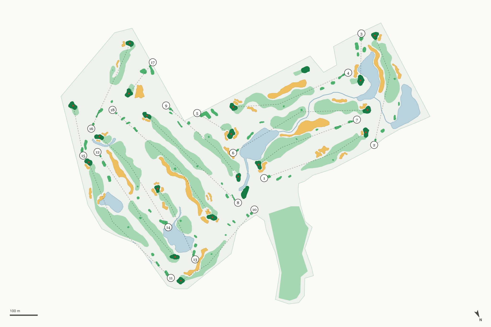 Map of Riverbend Golf Course