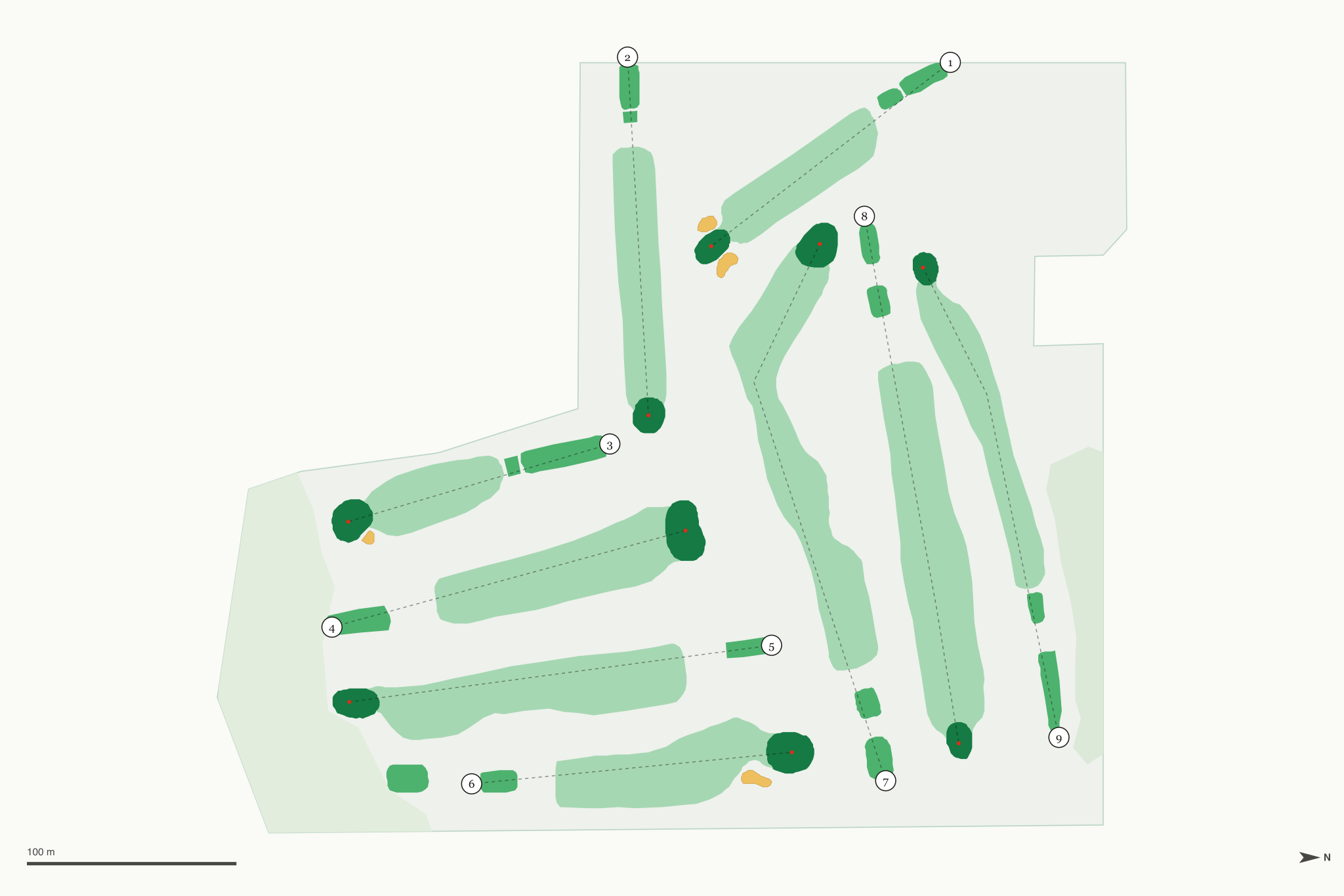 Map of Brookland Golf Park