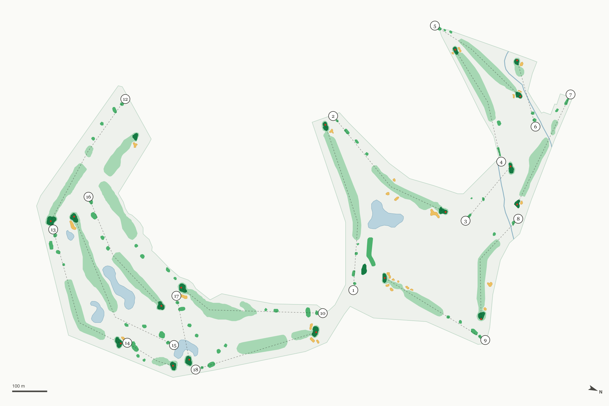 Map of Lander Golf Course & Duncle's Bar & Grill