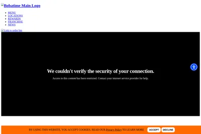 It’s Boba Time website homepage
