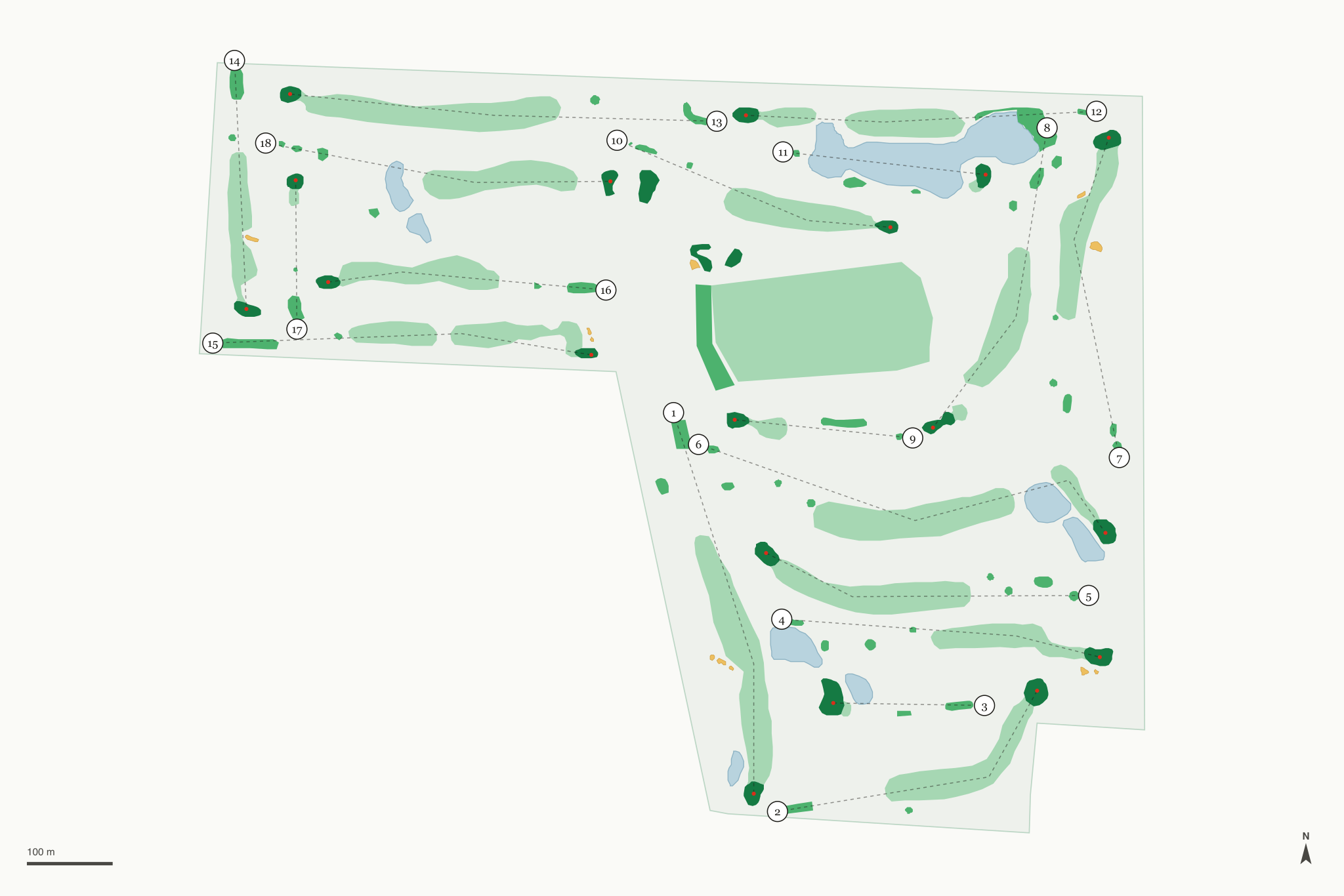 Map of Oakhaven Golf Club