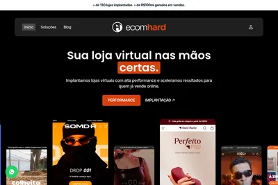 Screenshot of the Ecomhard homepage