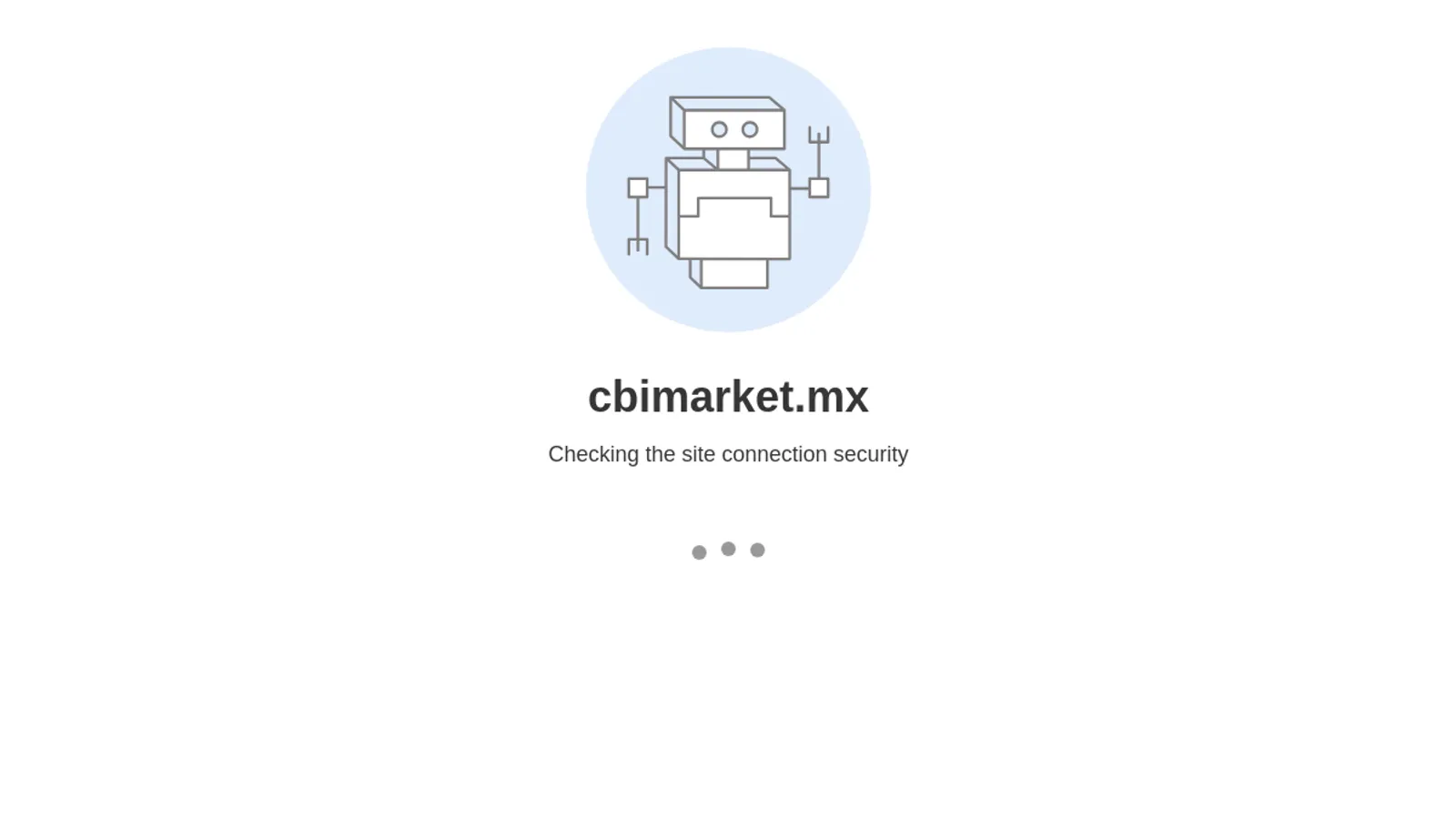 Screenshot of the CBI Market homepage