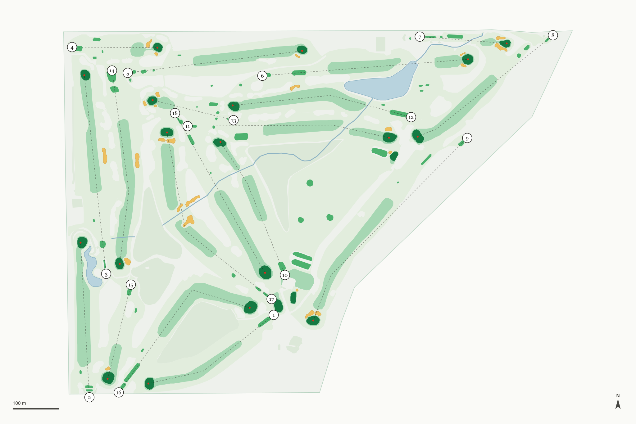 Map of Jacoby Golf Course