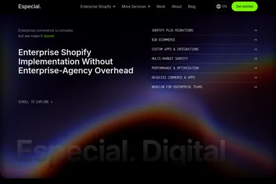 Screenshot of the Especial Digital GmbH homepage