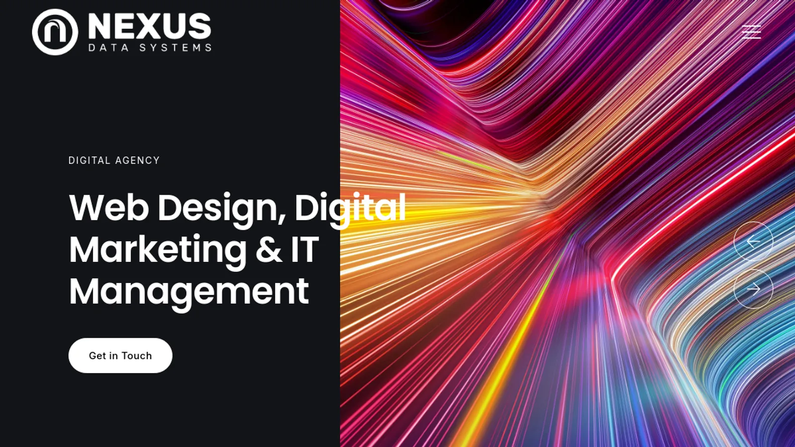 Screenshot of the Nexus Data Systems Ltd homepage