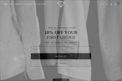 Screenshot of the HOTY. homepage