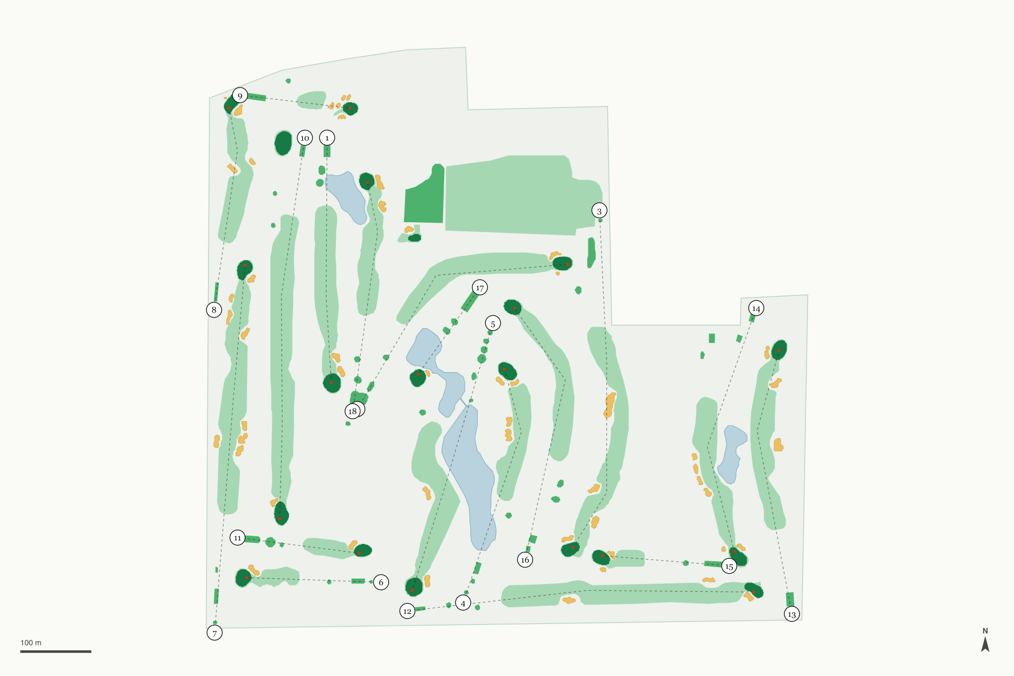 Map of Orchard Ridge Country Club