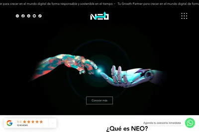 Screenshot of the Neo Strategy homepage