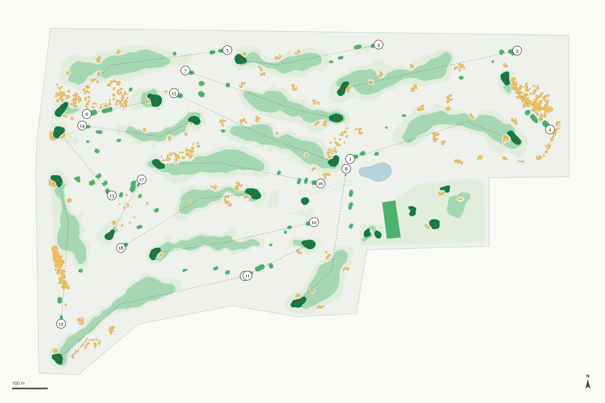 Map of Arcadia Bluffs Golf Club