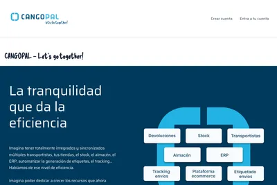 Screenshot of the CANGOPAL homepage