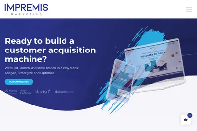 Screenshot of the Impremis Marketing homepage