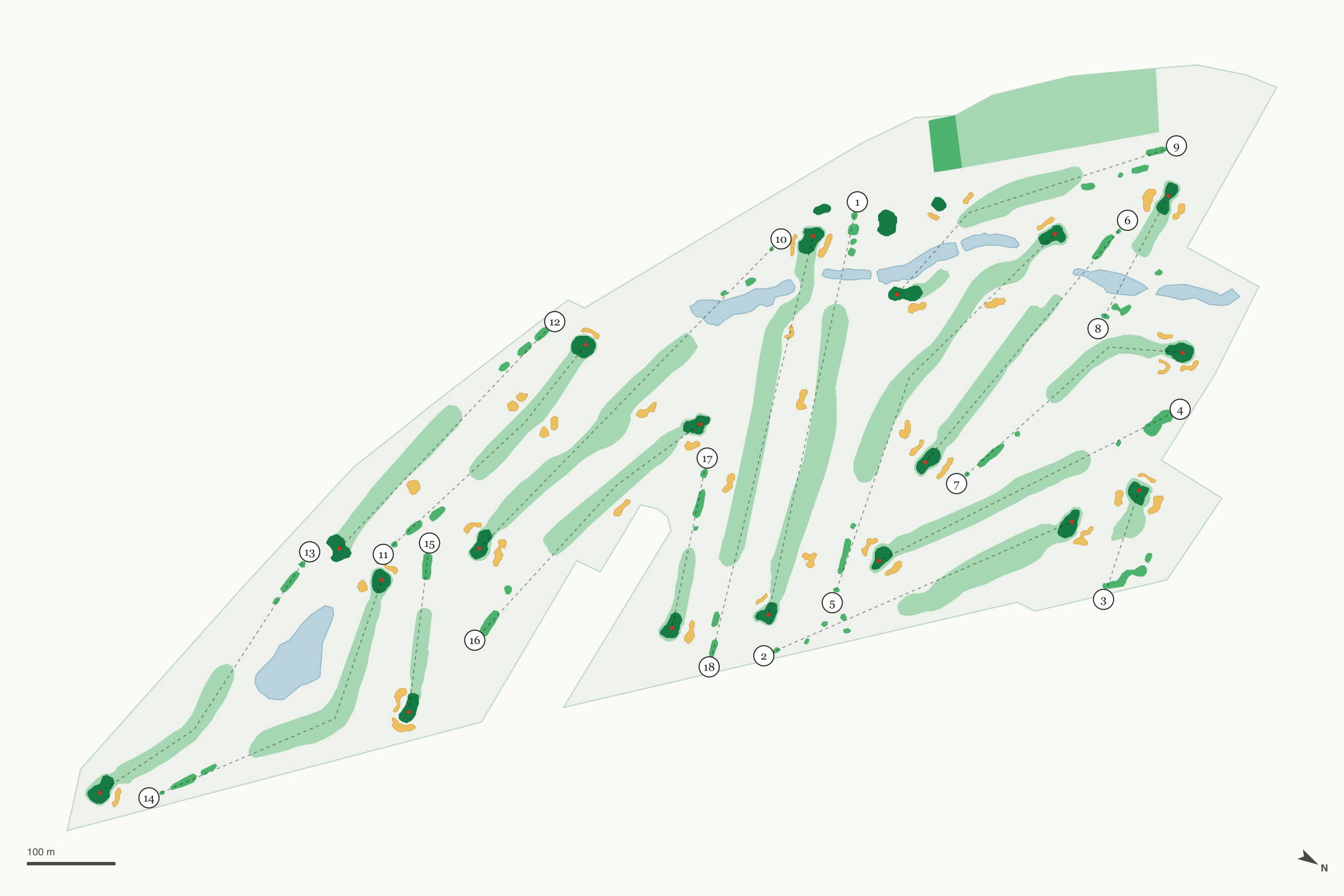 Map of Three Rivers Golf Course