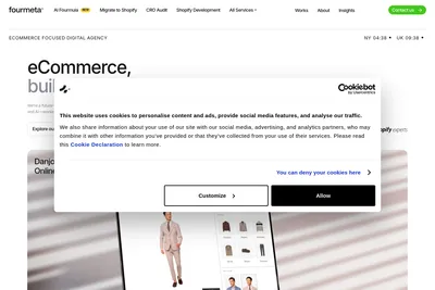Screenshot of the Fourmeta Ltd homepage